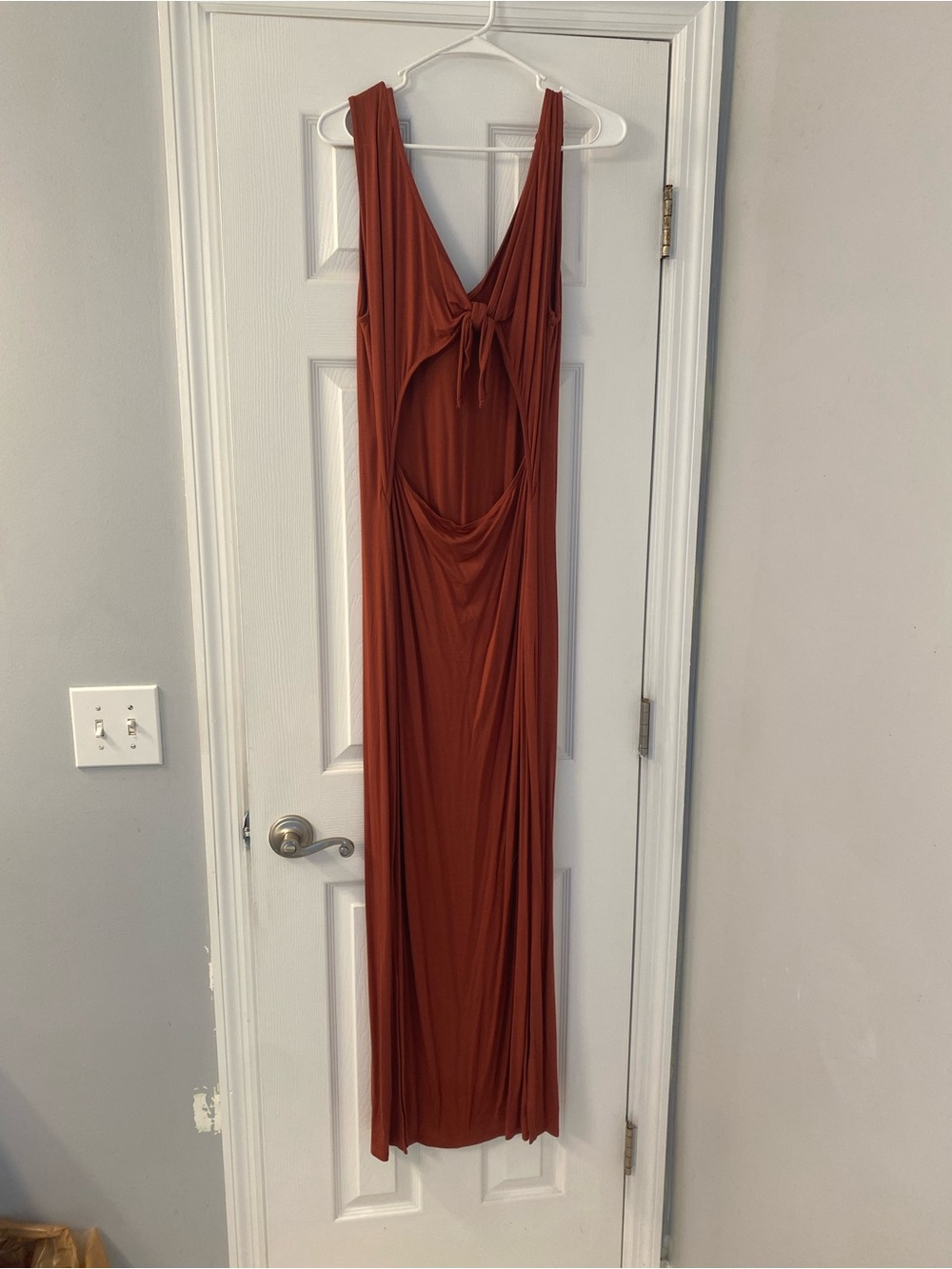 Bobeau Ansel Tie-back maxi dress in rust color NWT - Picture 4 of 5